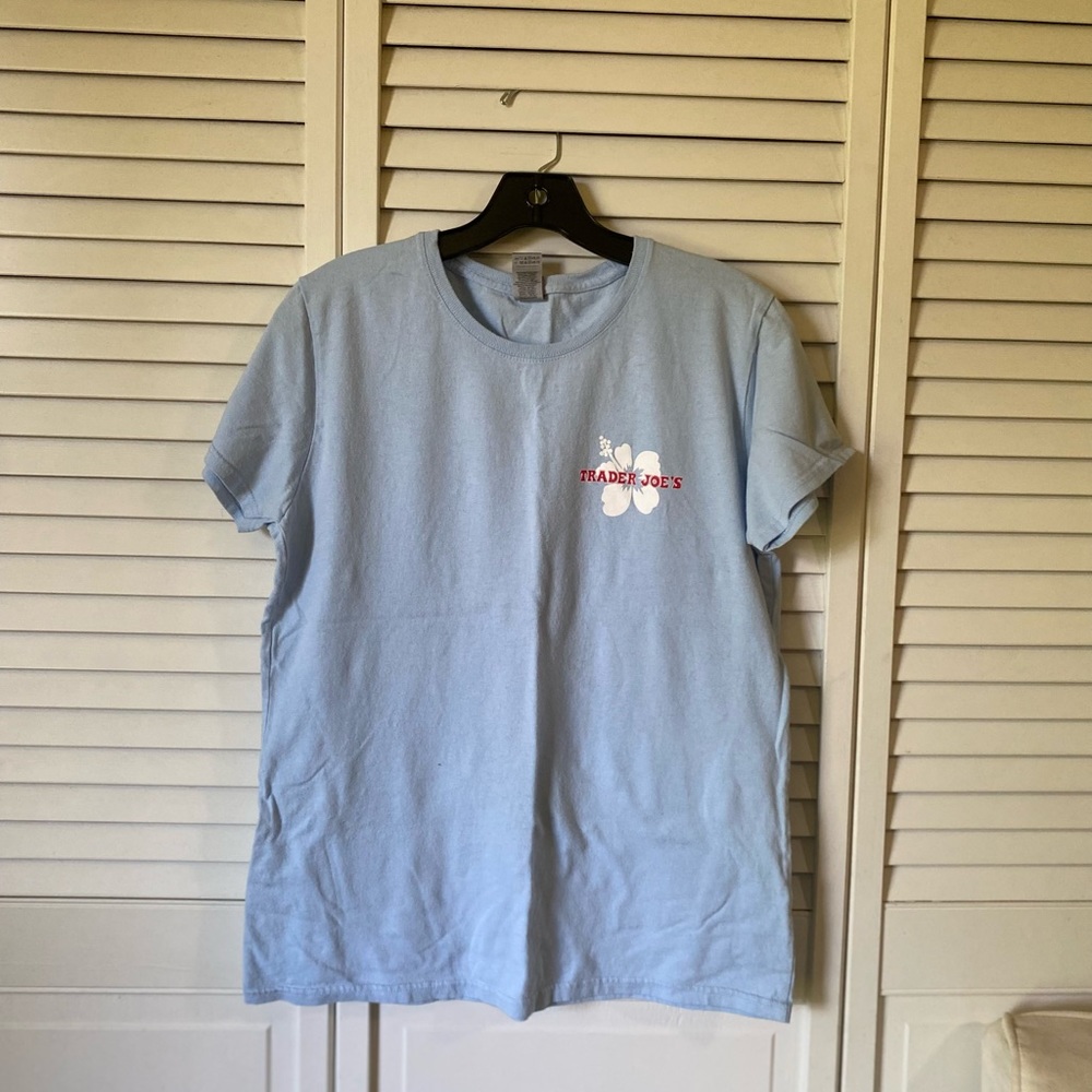 Trader Joe’s short sleeve tee in light blue